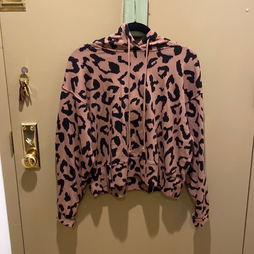Velvet by Graham and Spencer leopard hoodie